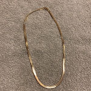 18 inch Gold Herringbone necklace